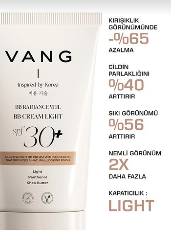 VANG BB Cream Light Beige SPF 30+ - Görsel 2