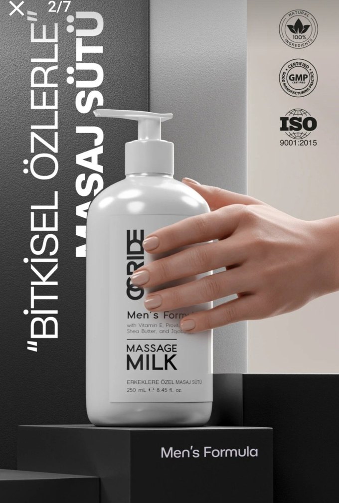 ocride Men's Erkek Masaj Sütü. Nemlendirici Bakım Masaj Yağı - Görsel 5