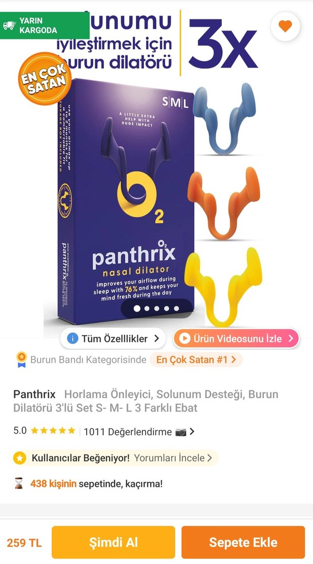 Panthrix Burun Dilatörü 3'lü Set - Görsel 5
