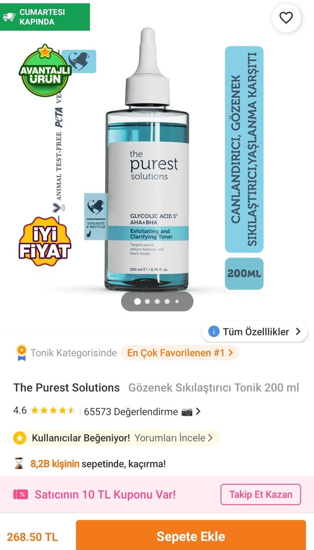 %5 Glikolik Asitli Eksfoliye Edici Toner - Görsel 5