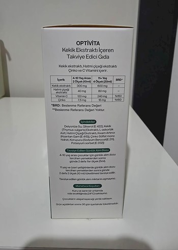 OptiVita Kekik Ekstraktı 150ml Takviye Edici Gıda - Görsel 6