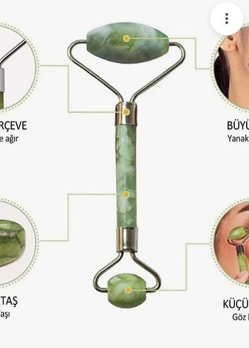 Yeşim Taşlı Yüz Masaj Aleti - Görsel 2