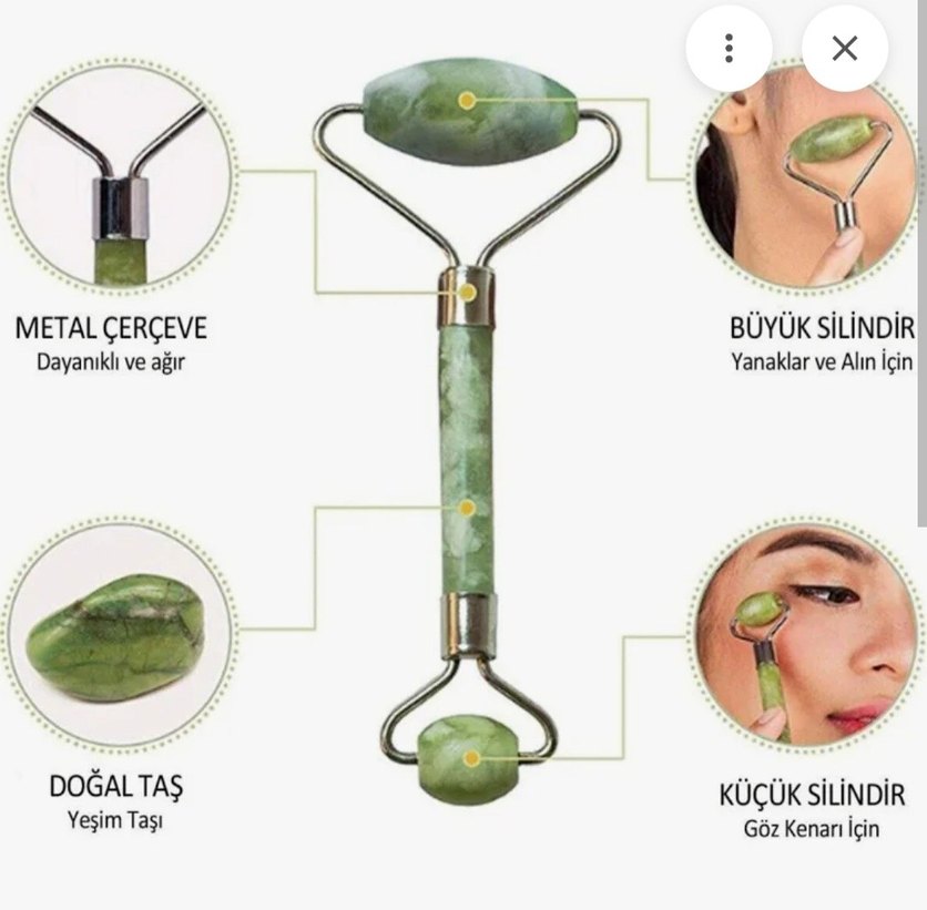 Yeşim Taşlı Yüz Masaj Aleti - Görsel 2