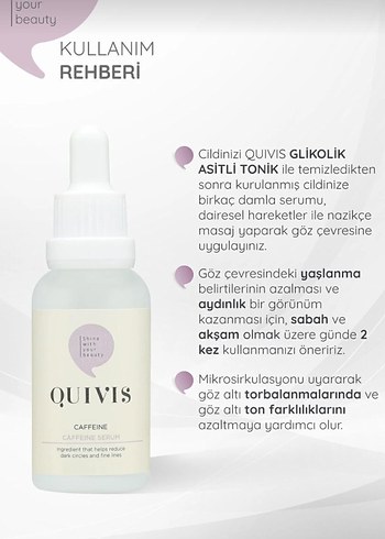 Quivis Kafein göz Serumu Kadınlar İçin - Görsel 3