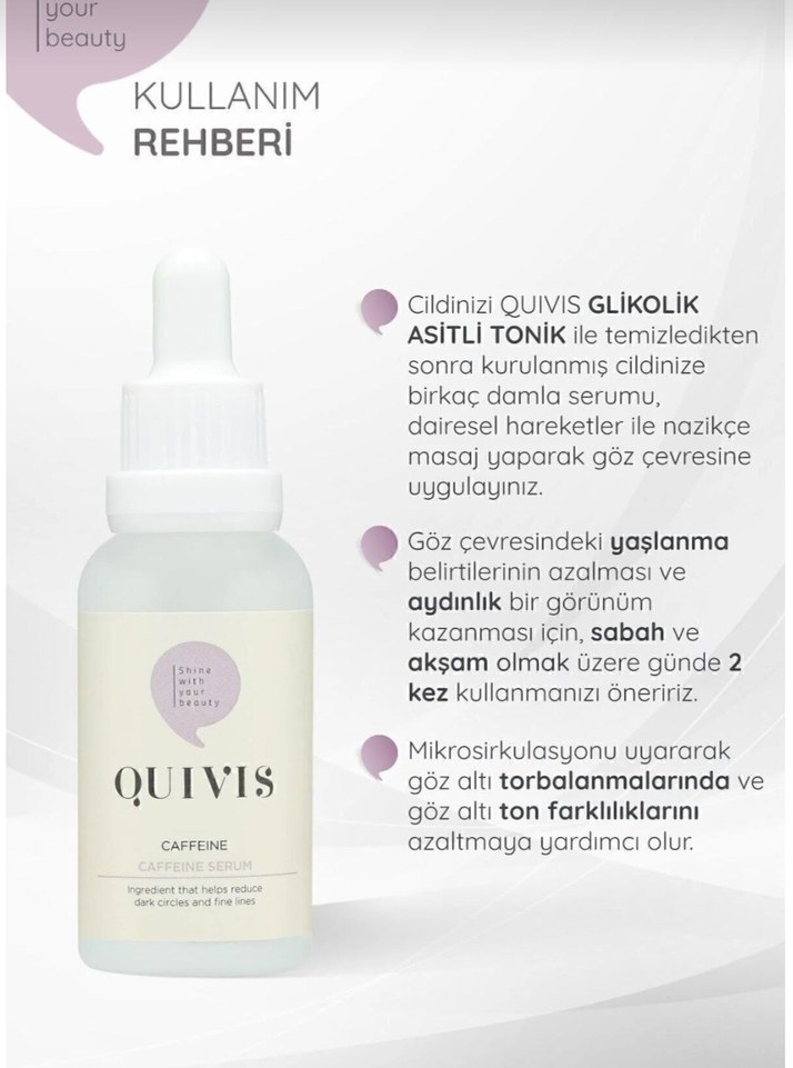 Quivis Kafein göz Serumu Kadınlar İçin - Görsel 3