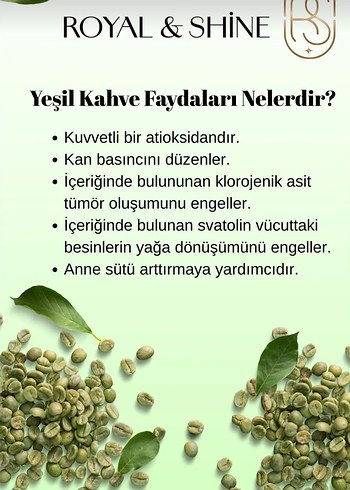 Royal & Shine Latte Yeşil Kahve Enginar 140g - Görsel 3