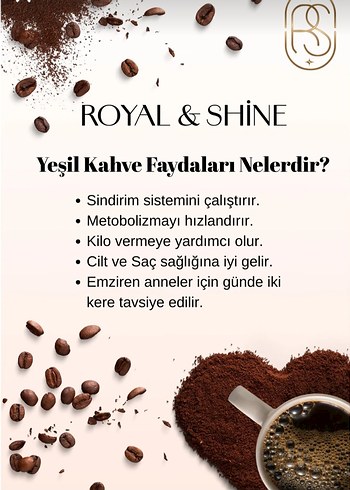 Royal & Shine Latte Yeşil Kahve Enginar 140g - Görsel 2