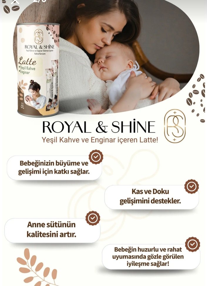 Royal & Shine Latte Yeşil Kahve Enginar 140g - Görsel 5