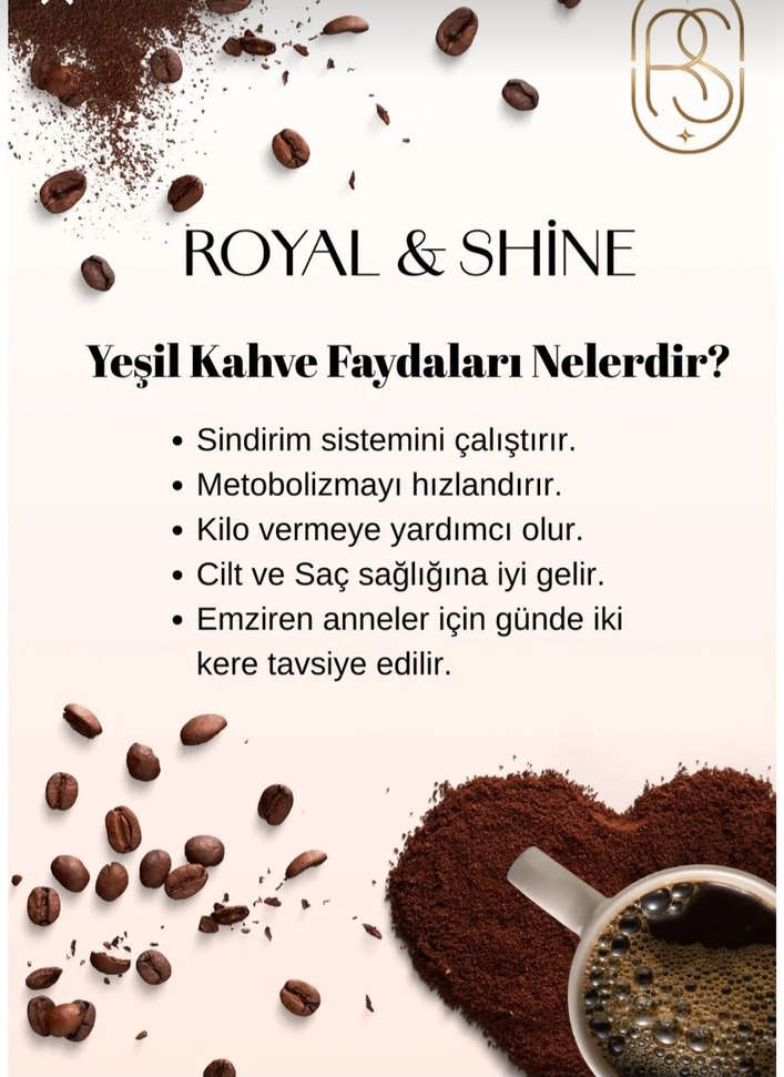 Royal & Shine Latte Yeşil Kahve Enginar 140g - Görsel 2