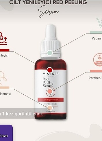 VOOP CİLT YENİLEYiCİ RED PEELING SERUM