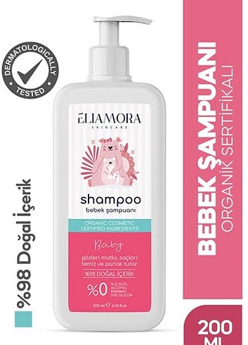eliamora Organik Serfitikalı Bebek
Şampuanı - Görsel 2