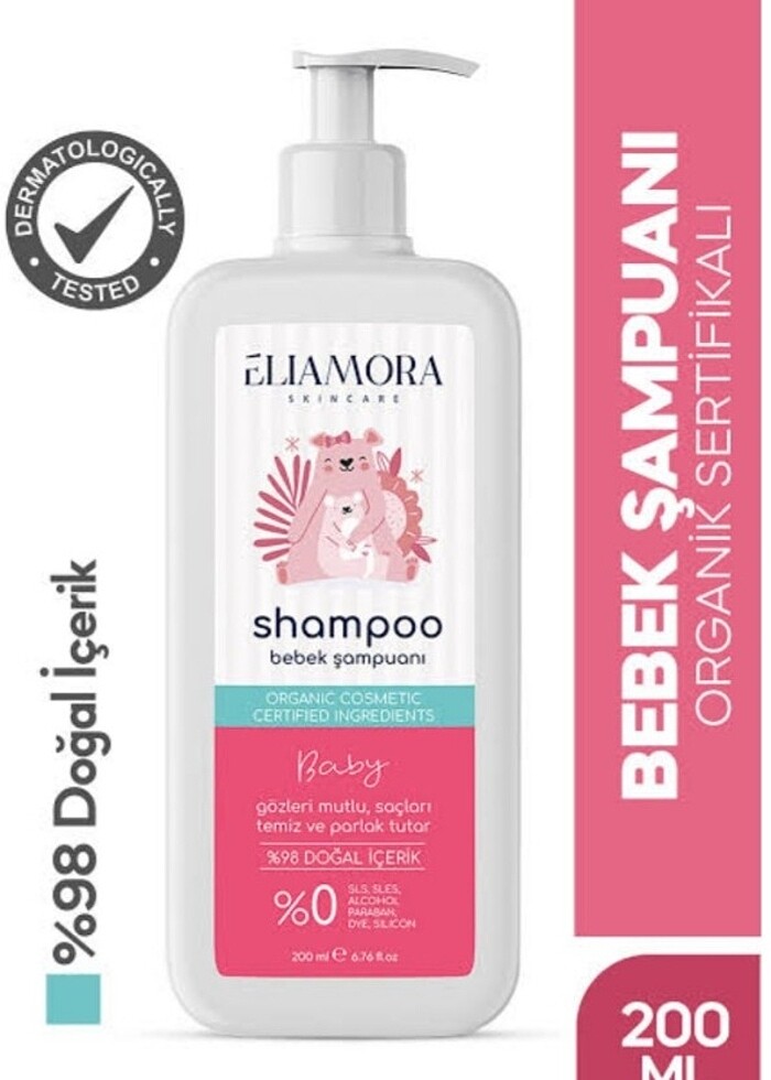 eliamora Organik Serfitikalı Bebek
Şampuanı - Görsel 2