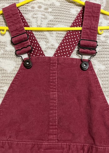 Bordo Kız Çocuk Askılı Elbise - Görsel 2