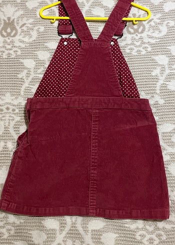 Bordo Kız Çocuk Askılı Elbise - Görsel 5