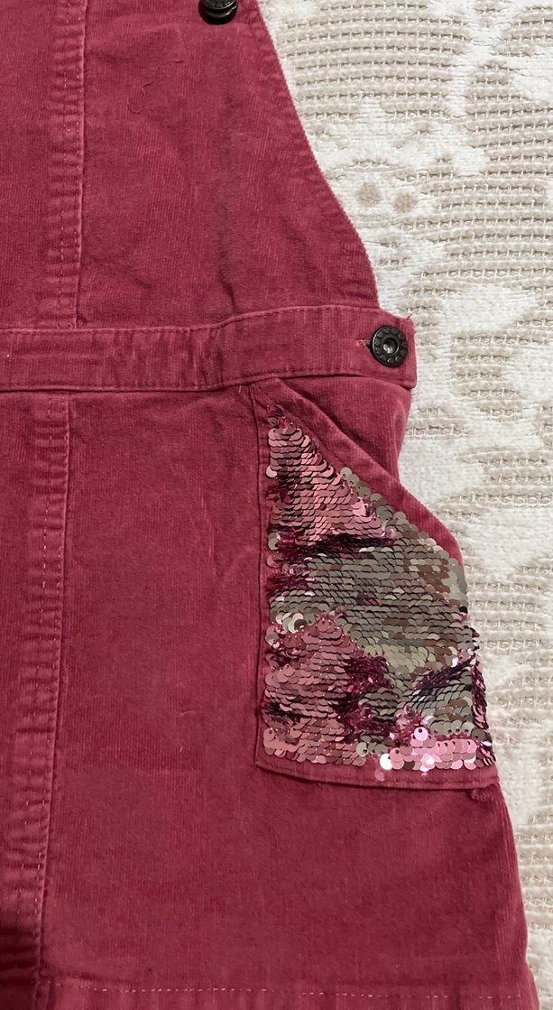 Bordo Kız Çocuk Askılı Elbise - Görsel 3