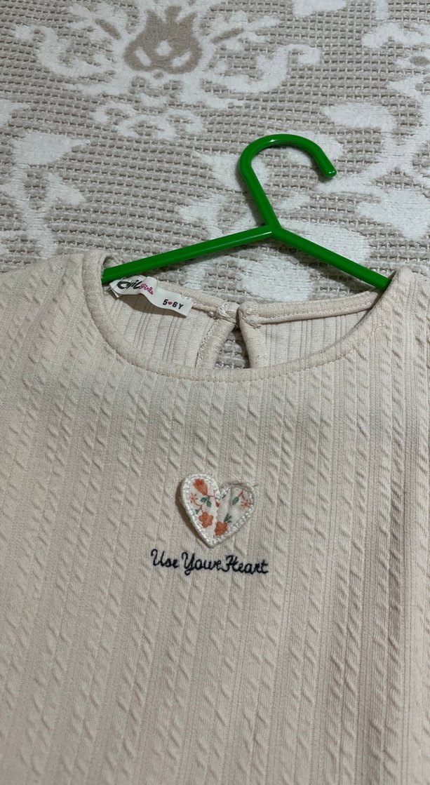 Kız Çocuk Bohem Uzun Kollu Triko Elbise - Görsel 2