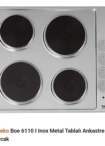 BEKO 61101 I inox ankastre elektrikli ocak