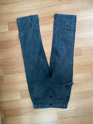 38 Beden wide leg jeans gri