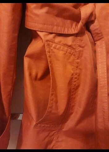 42 Beden turuncu Renk Trençkot kaban ceket