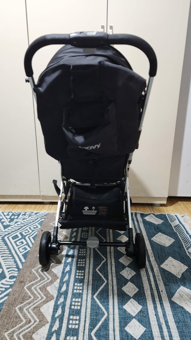 Siyah Bebek Arabası Katlanabilir Model - Görsel 4