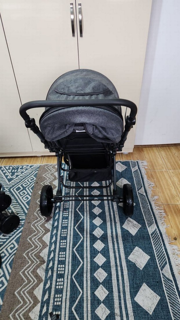 Gri Bebek Arabası - Görsel 5