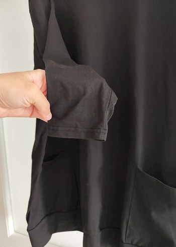 Siyah Uzun Kollu Hamile Tunik - Görsel 3