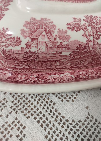 Diğer Bordo Desenli Klasik Kapaklı Tereyağı Kabı