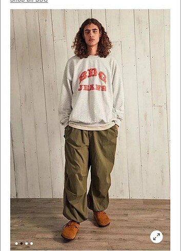Bdgjeans urbanoutfitters haki balon pantolon baggytech 