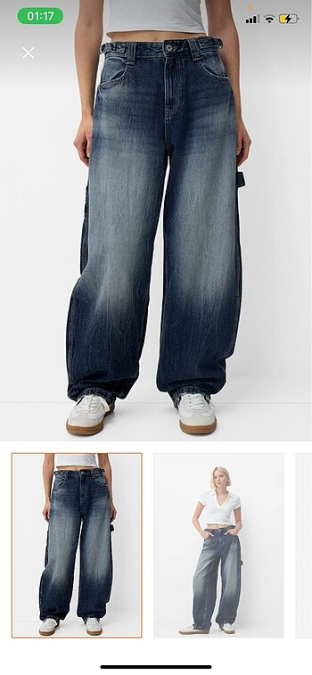 Etiketli BERSHKA baggy pantolon