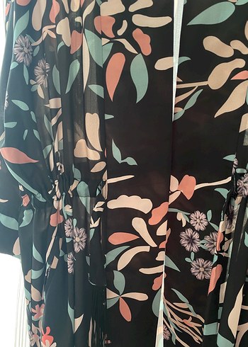 diğer Beden çeşitli Renk Çiçek Desenli Uzun Bohem Kadın Kimono