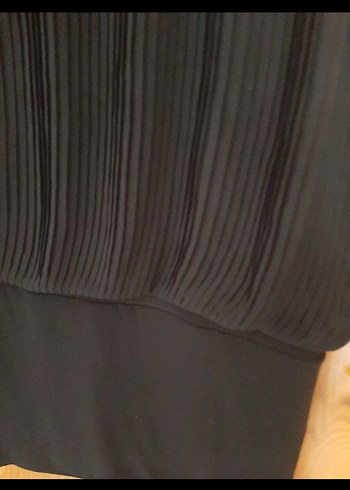 Lacivert Piliseli Midi Ofis Elbisesi - Görsel 3