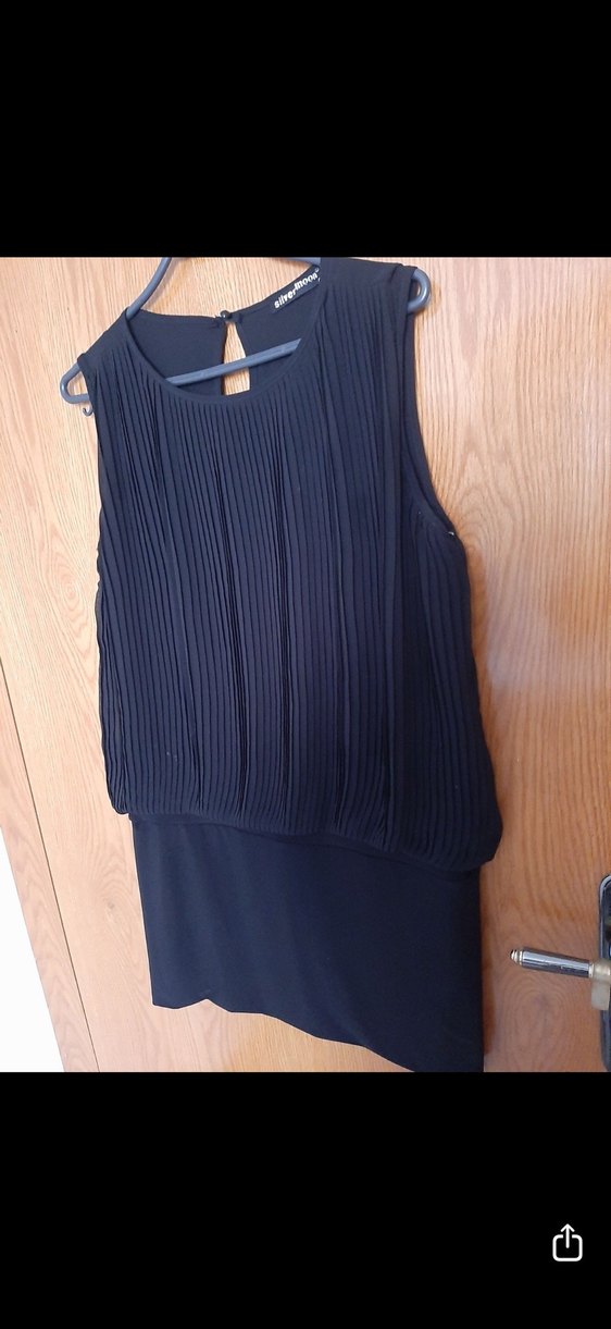 Lacivert Piliseli Midi Ofis Elbisesi - Görsel 2