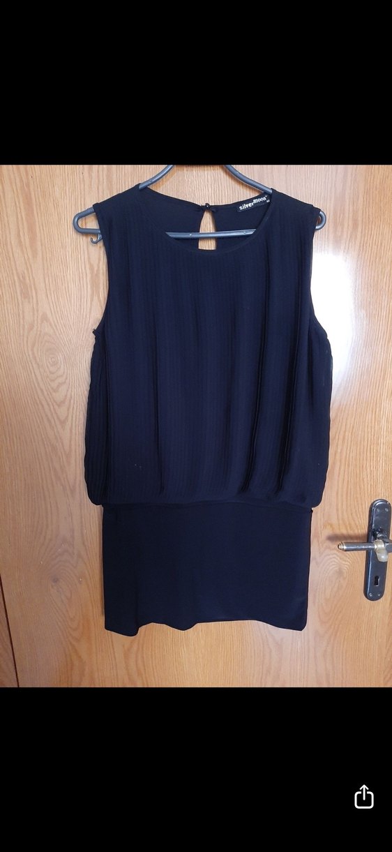 Lacivert Piliseli Midi Ofis Elbisesi - Görsel 5