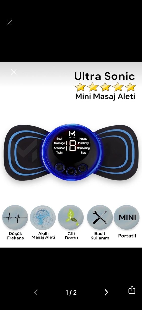 Mavi Akıllı Masaj Bilekliği 8 Stil, 19 Kademe - Görsel 2