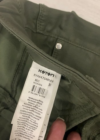 36 Beden haki Renk Kadın Haki Basic Dar Paça Pantolon