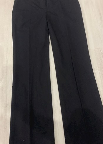 Siyah Midi Kumaş Kadın Pantolon