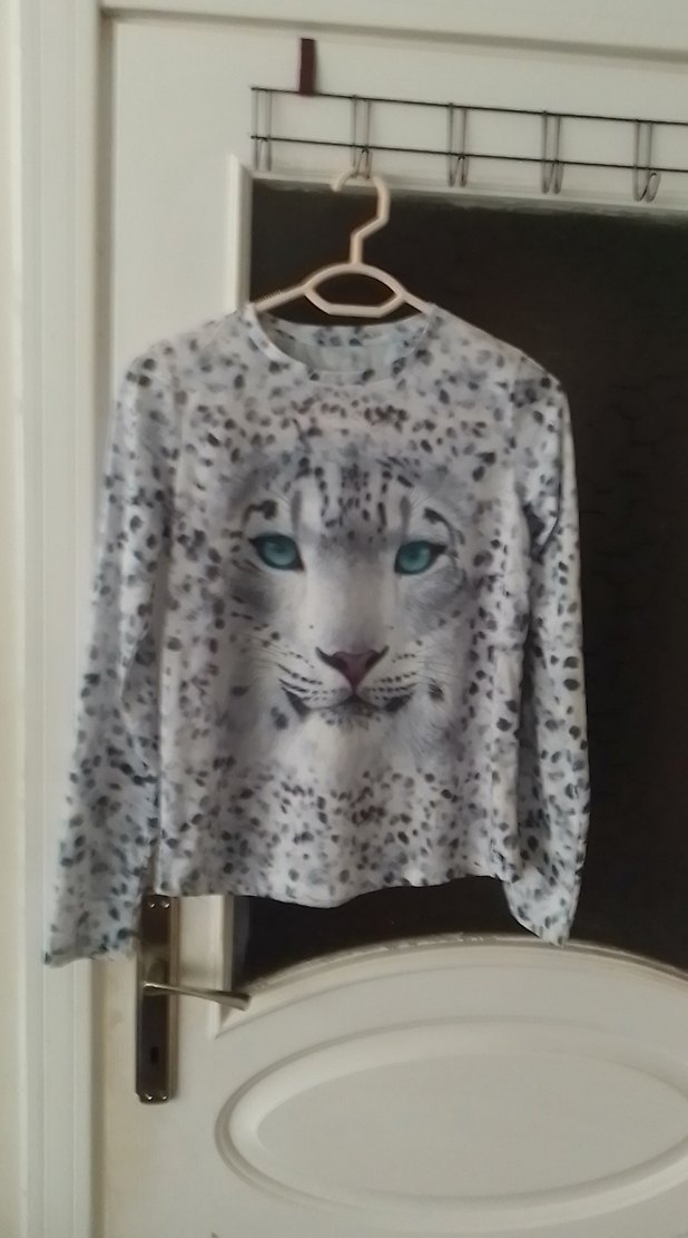 Gri Leopar Desenli Kedi Kıyafeti - Görsel 2