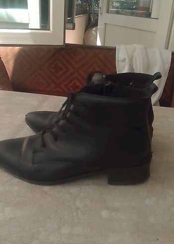 38 Beden siyah Renk Siyah Deri Stiletto Topuklu Kadın Bot