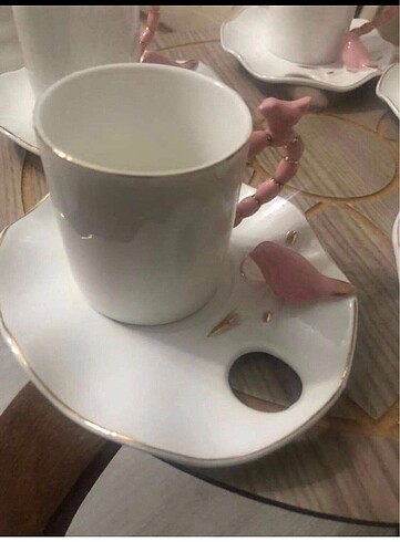 5 adet kuşlu fincan takımı - Görsel 3