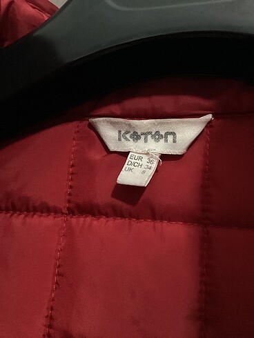s Beden kırmızı Renk Koton kırmızı şişme mont