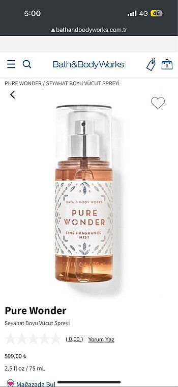 Bath & Body Works Bath & bodywork pure wonder