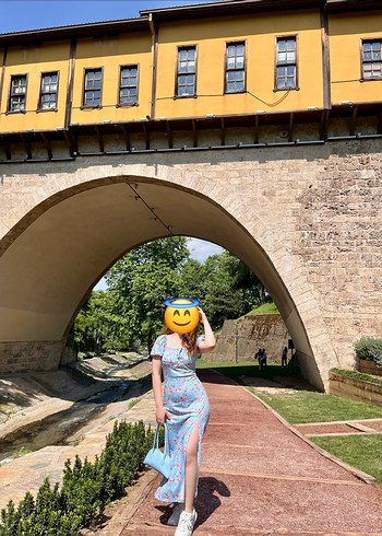 Midi boy çiçekli elbise - Görsel 2