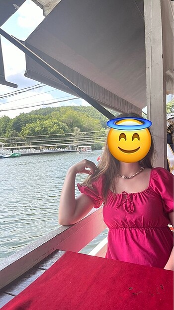 Günlük pembe elbise - Görsel 3