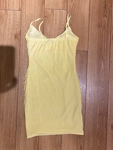 Bershka Sarı mini elbise