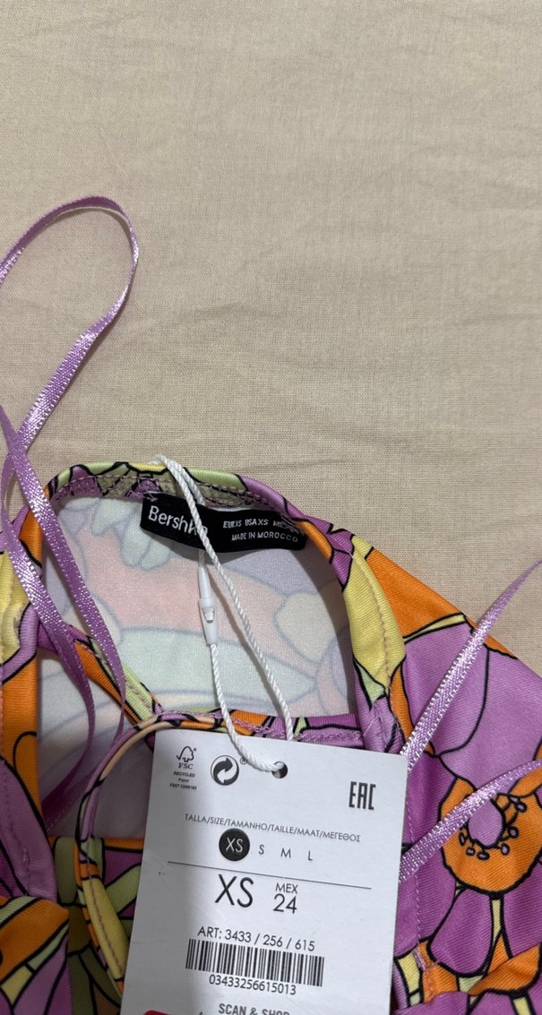 Renkli Bağcıklı Bohem Desenli Mayo - Görsel 2