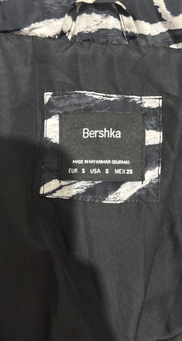 Zebra Desenli  bershka Kadın Kışlık Ceket - Görsel 3