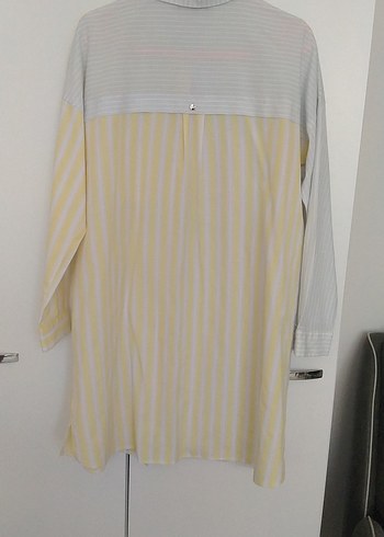 Çift Renkli Uzun Kollu Kadın Gömlek - Görsel 4