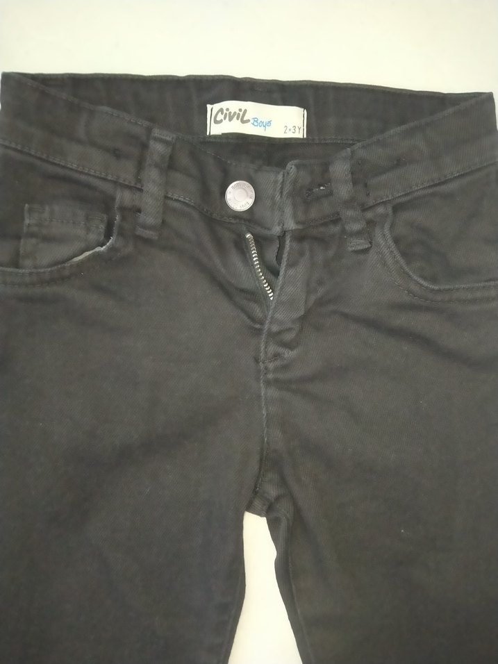 Erkek Çocuk Siyah Kot Pantolon - Görsel 3