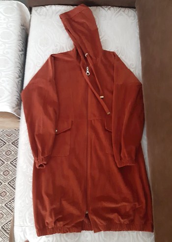 44 Beden Diger Bordo Kadın Kapüşonlu Süet Kaban