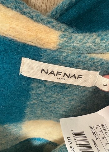 Naf Naf Ekose Düğmeli Yün Kadın emer